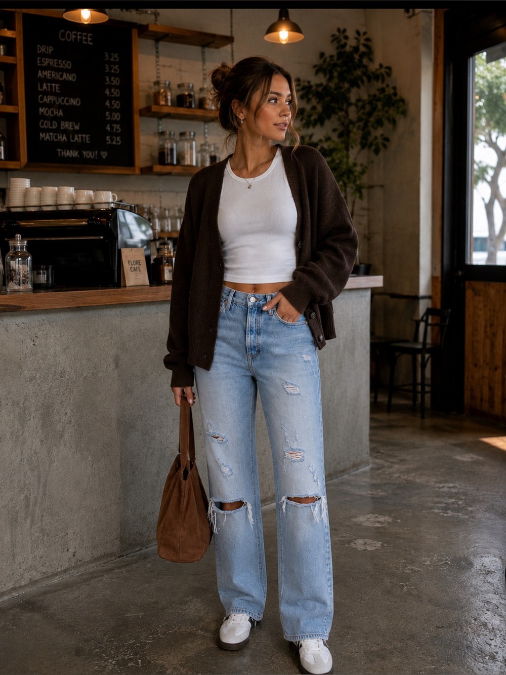 AMO Layla Superlight Vintage Destroy Straight‎ Leg Button Fly Jean 27